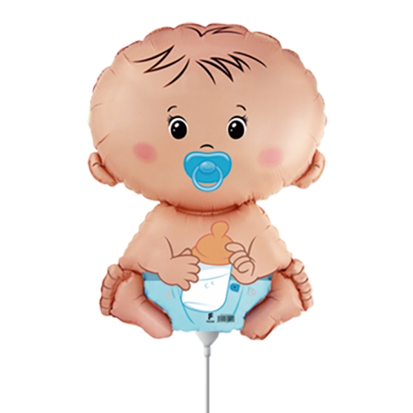(image for) 13" Baby Blue Air Fill Mini Shape Balloon