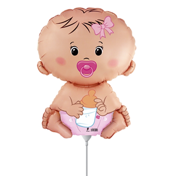 (image for) 13" Baby Pink Air Fill Mini Shape Balloon