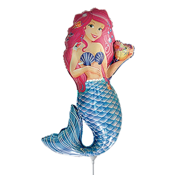 (image for) 10" Zoe Mermaid Air Fill Mini Shape Balloons