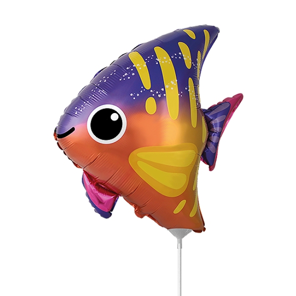 (image for) 9" Happy Fish Air Fill Mini Shape Balloon