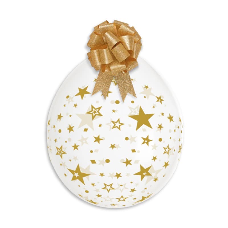 (image for) 18" Gold Stars Stuffing Balloon 25pk