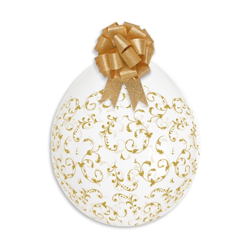 (image for) 18" Gold Filigree Stuffing Balloon 25pk