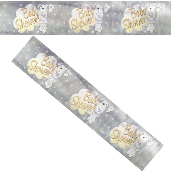 Baby Shower Bear Foil Banner
