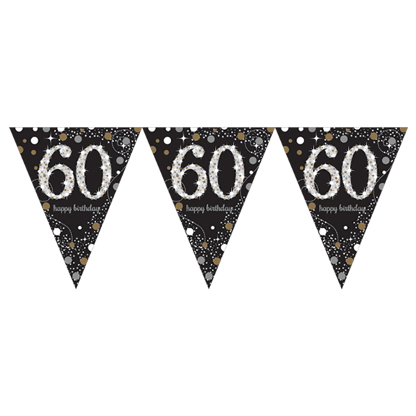 Gold Celebration 60th Birthday Bunting