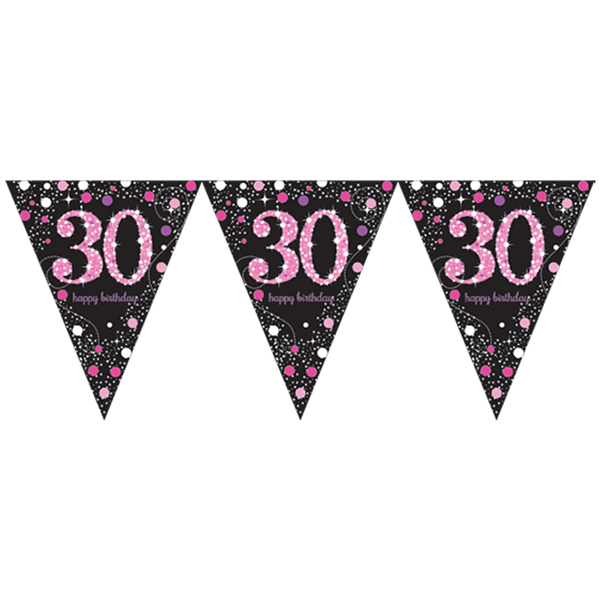 (image for) Pink Celebration 30th Birthday Bunting