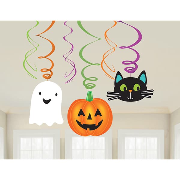 (image for) Hallo-Ween Friends Swirl Decorations 6pk