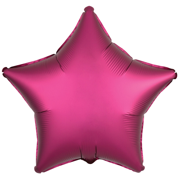 18" Silk Lustre Pomegranate Star Foil Balloons