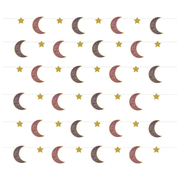 Opulent Stars & Moons String Decorations 6pk