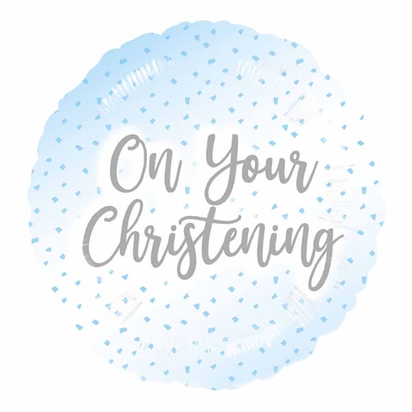 (image for) 18" Blue On Your Christening Foil Balloons