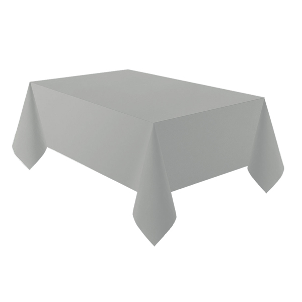 Graphite Silver Paper Tablecover 1pk