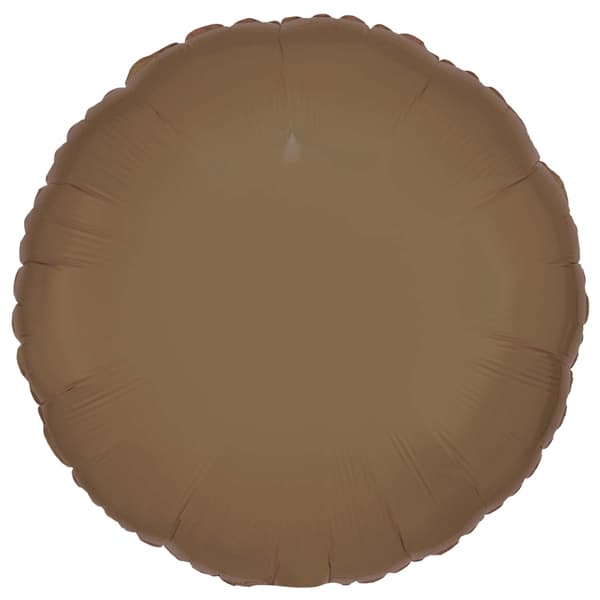 18" Silk Lustre Truffle Circle Foil Balloons