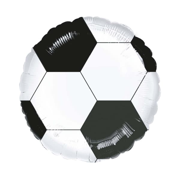 18" Black & White Football Foil Balloons
