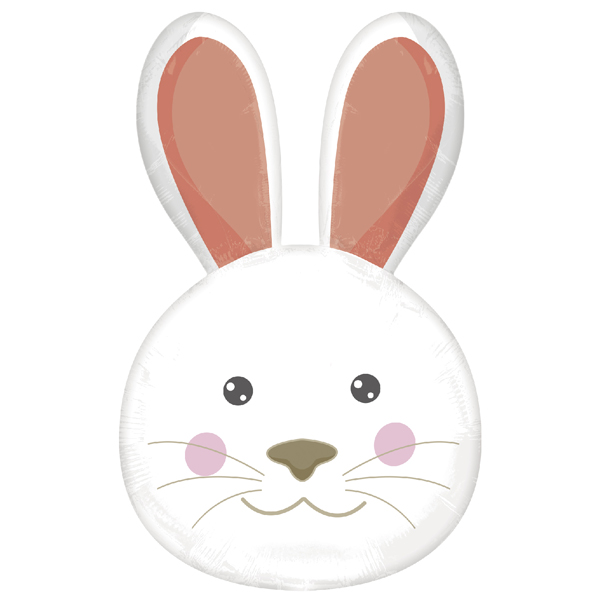 29" Large Bunny Head Supershape Foil Balloons