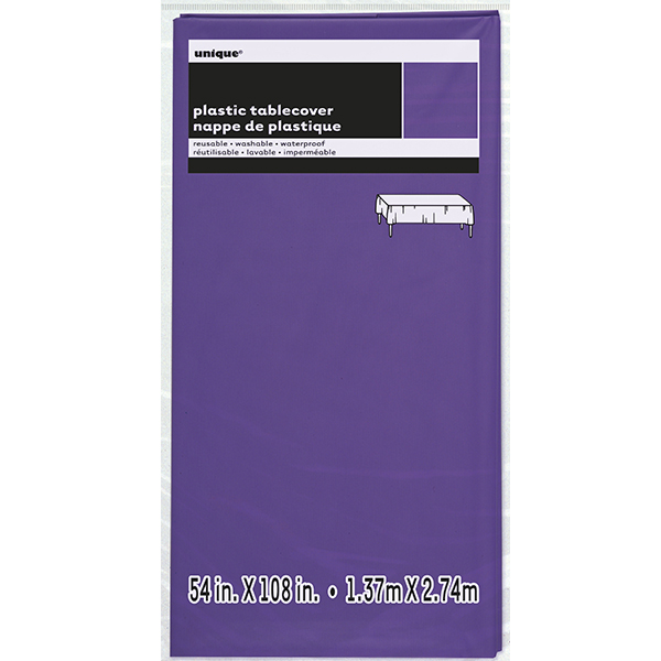 (image for) Neon Purple Rectangle Plastic Tablecover