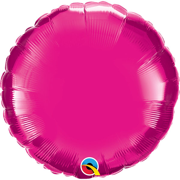 18" Magenta Round Foil Balloon