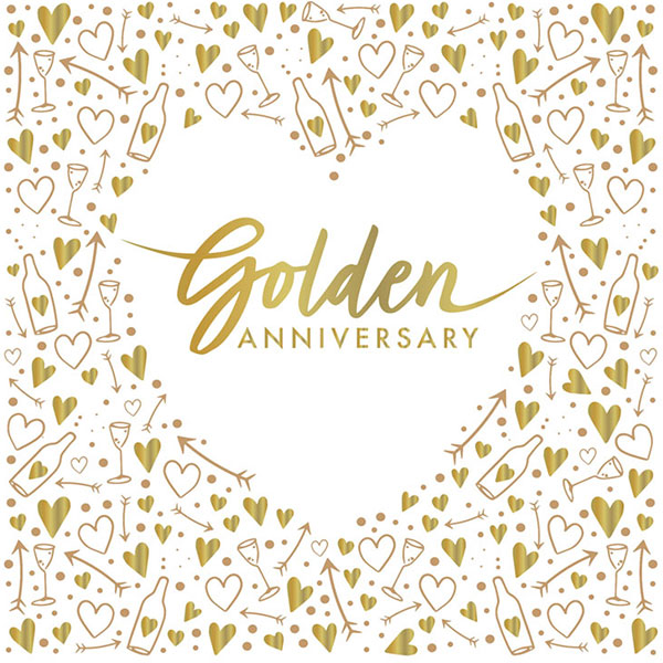 (image for) Golden Anniversary Lunch Napkins 16pk
