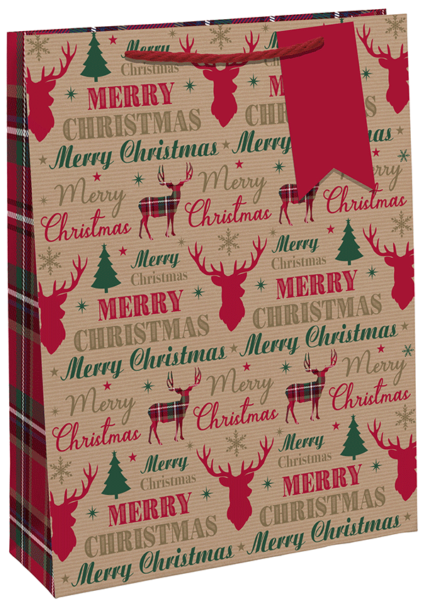 Christmas Stag Medium Gift Bag