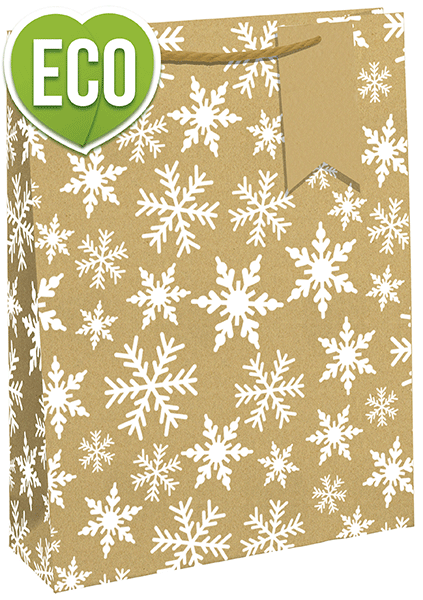 Christmas Kraft Snowflake Large Gift Bag