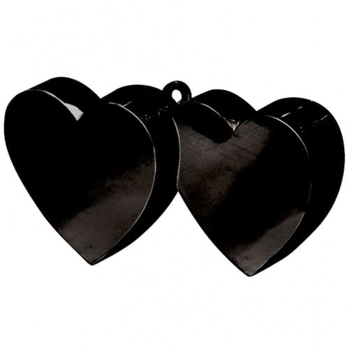 (image for) Black Double Heart Balloon Weight 6oz