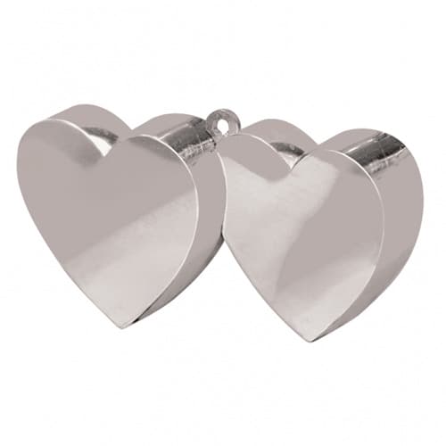 (image for) Silver Double Heart Balloon Weight 6oz