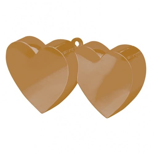 (image for) Gold Double Heart Balloon Weight 6oz