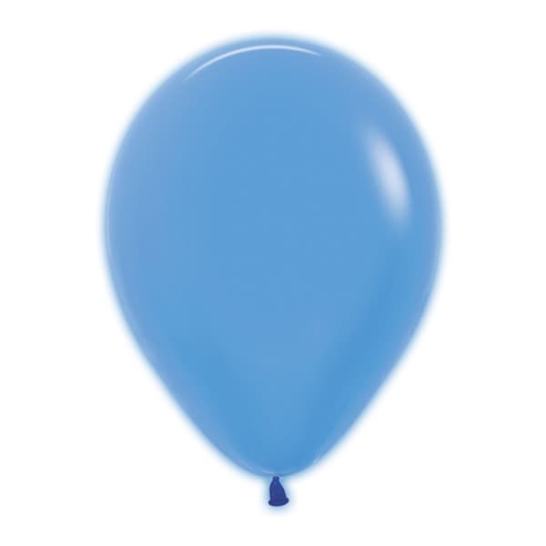 12" Neon Blue Latex Balloons 50pk