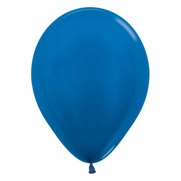 5" Metallic Blue Latex Balloons 50pk