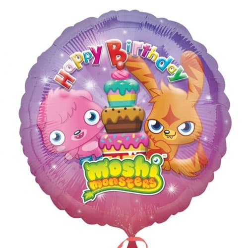 (image for) 18" Moshi Monsters Happy Birthday Foil Balloons
