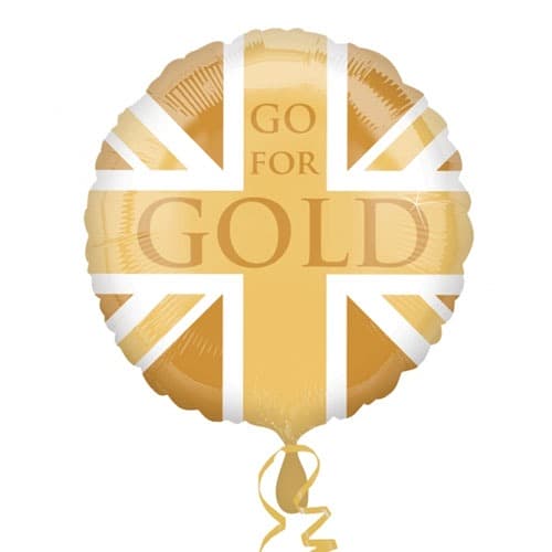 18" Gold Union Flag Foil Balloons