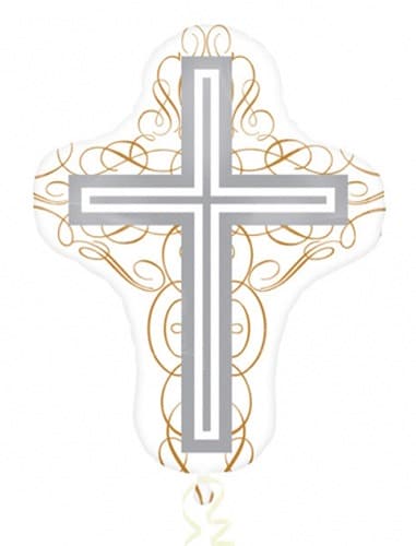 (image for) Elegant Cross Supershape Balloons