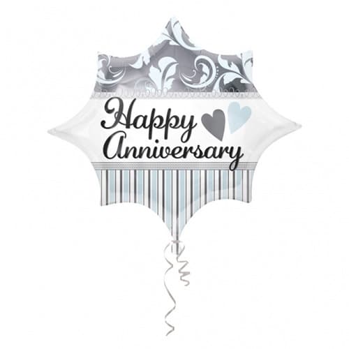 (image for) 18" Elegant Happy Anniversary Foil Balloons