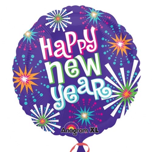 21" Bright New Year Foil Balloons