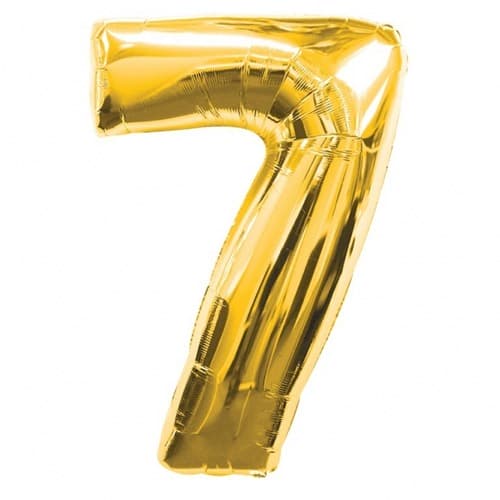 Anagram Number 7 Gold Supershape Balloons
