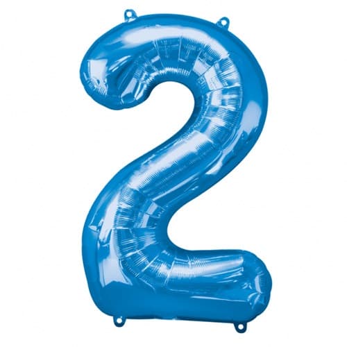 (image for) Anagram Number 2 Blue Supershape Balloons