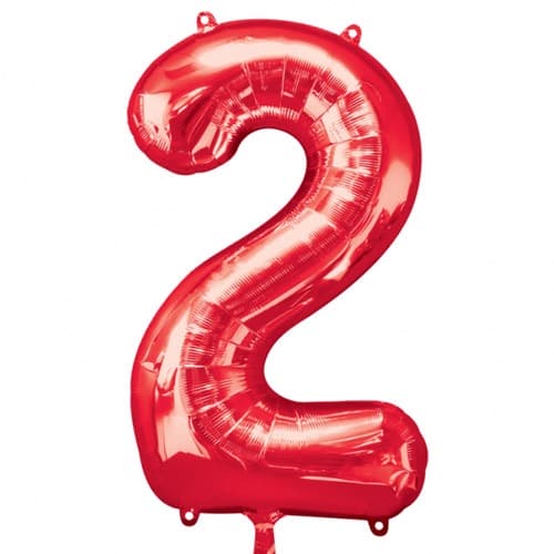 (image for) Anagram Number 2 Red Supershape Balloons
