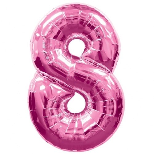 Anagram Number 8 Pink Supershape Balloons