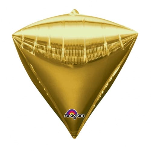 (image for) Gold Colour Diamondz Foil Balloon 3pk