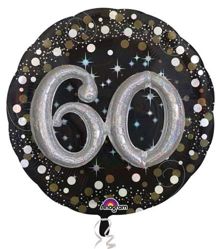 (image for) 36" Gold Celebration Sparkling 60th Jumbo Foil Balloons