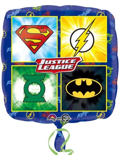 18" Justice League Emblems Foil Balloons
