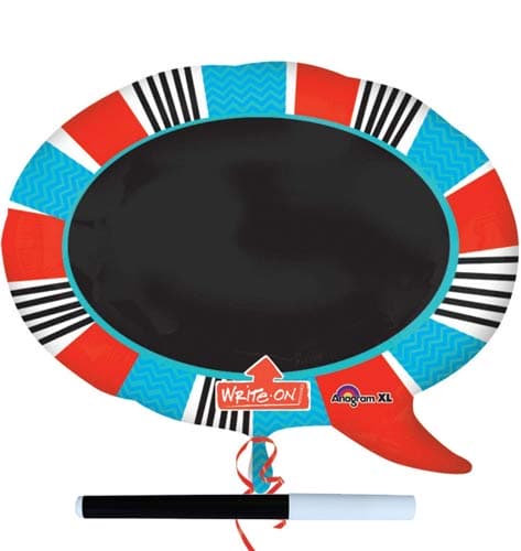 (image for) Word Bubble Blackboard Shape Foil Balloons
