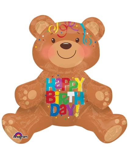 (image for) Happy Birthday Bear Multi Foil Balloons