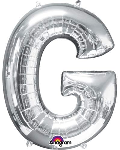 (image for) Letter G Silver Supershape Balloons