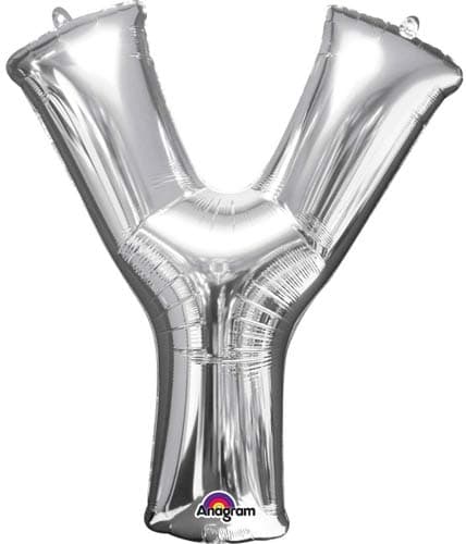 (image for) Letter Y Silver Supershape Balloons