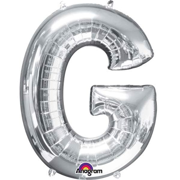 (image for) 16" G Letter Silver Air Filled Balloons