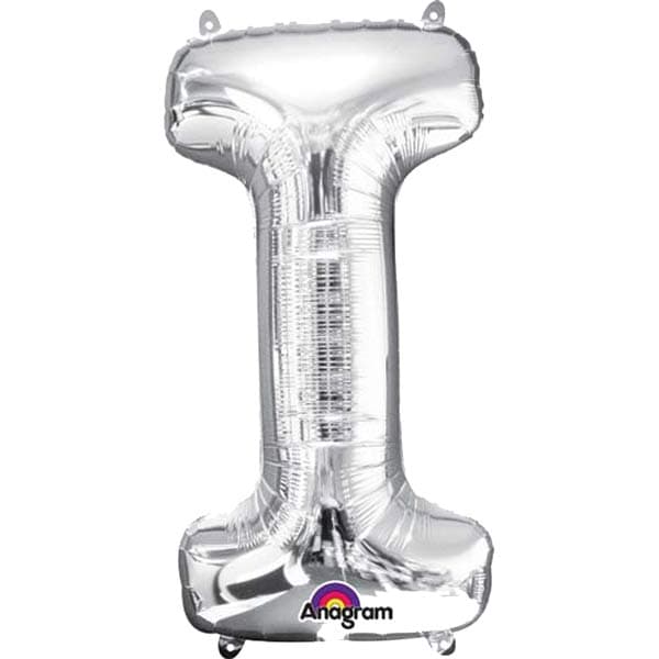 (image for) 16" I Letter Silver Air Filled Balloons