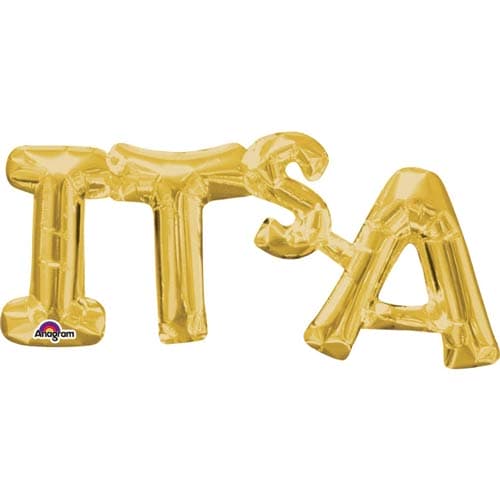 20" Its A Gold Air Filled Balloons Kit