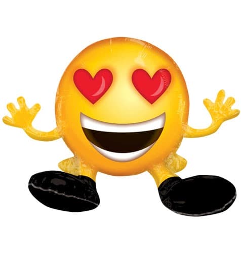 (image for) Sitting Heart Emoji Multi Foil Balloons