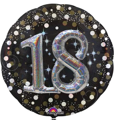 (image for) 36" Gold Celebration Sparkling 18th Jumbo Foil Balloons