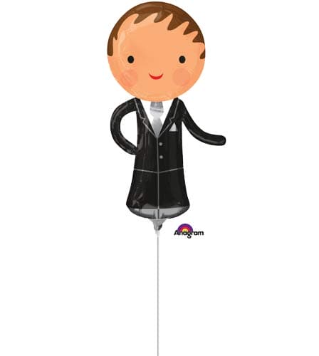 (image for) 13" Handsome Groom Mini Shape Balloons