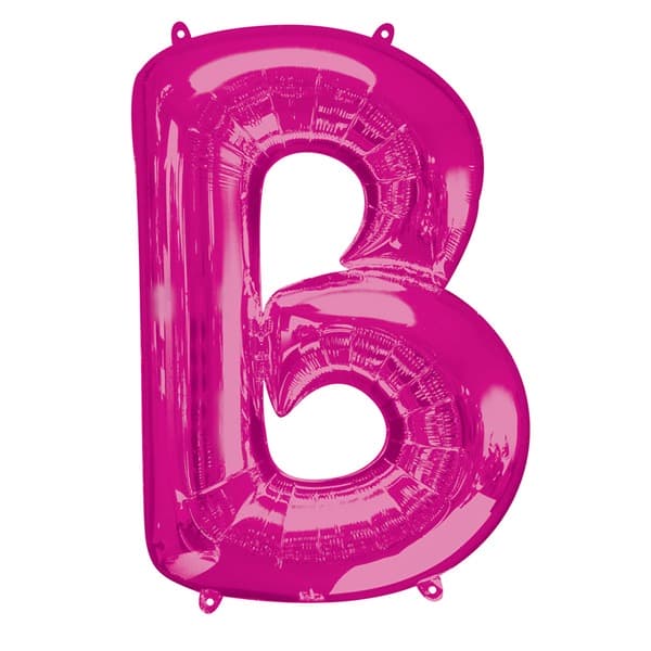 (image for) Pink Letter B Supershape Balloons